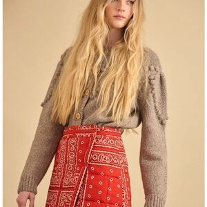 Red Bandana Print Skirt - Hunter bell aces skirt